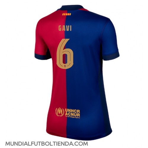 Camiseta Barcelona Paez Gavi #6 Primera Equipación Replica 2024-25 para mujer mangas cortas